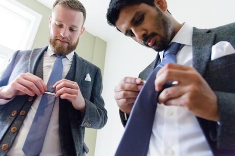 East Riddlesden Hall Wedding Photography Groom Preparation