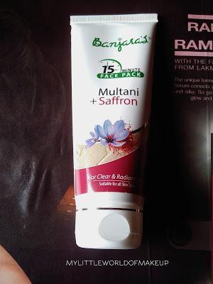 Banjara's Multani + Saffron 15 minute Face Pack Review