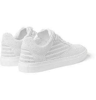 Perforations On Speed:  Balenciaga Perforated Leather Sneakers