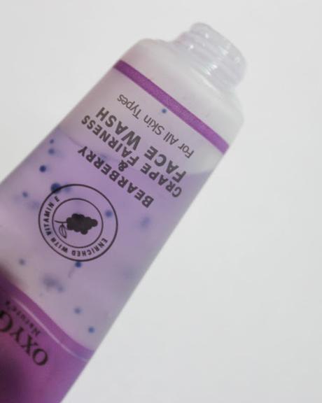 Oxyglow Bearberry & Grape Fairness Face Wash Review