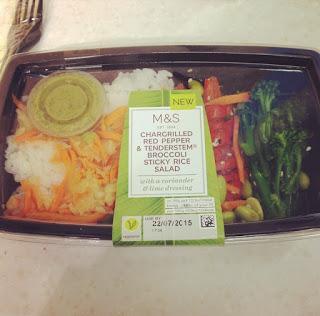 M&S Sticky Rice with Tenderstem Broccoli and Roasted Red Peppers