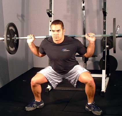 Wide angle squats exercise