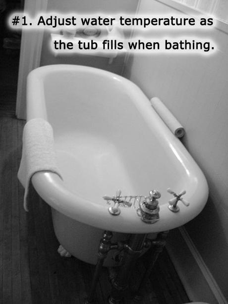 bath tub water saving conservation tips how to save efficient antique