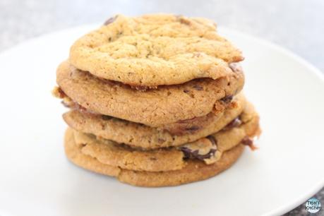 Rolo & Dark Chocolate Cookies ( Eggless)