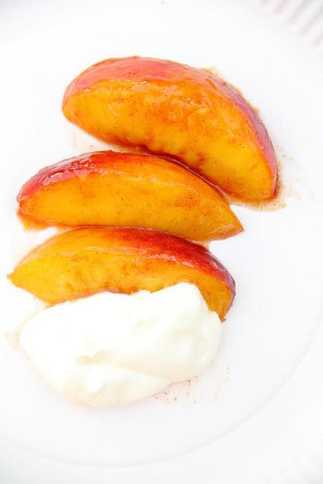 Barbecued Cinnamon Caramel Nectarines