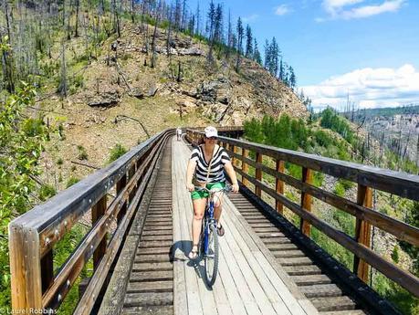Cycling across 18 trestle bridges in Myra Canyon? I'm up for the adventure!  