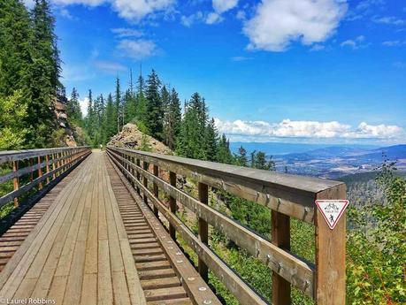 Views of the Okangan Valley from Myra Canyon, a  scenic cycle route in Kelowna