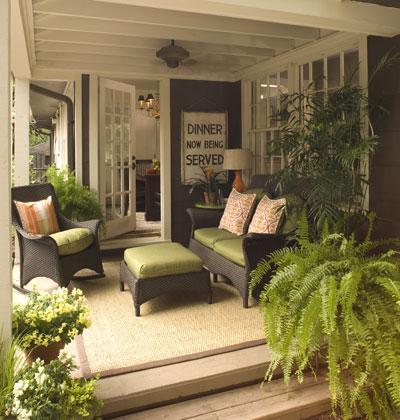 greenery on a porch