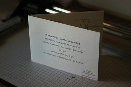 clean and contemporary wedding invitation