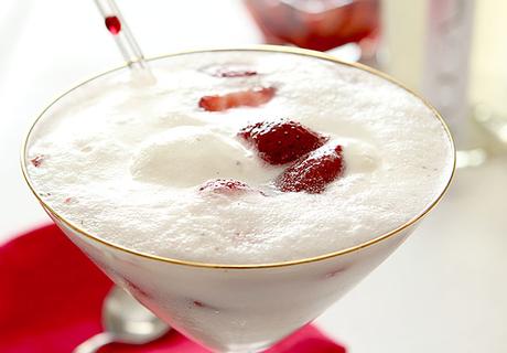 Strawberry and Prosecco Float