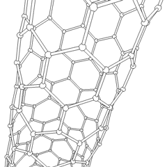 Carbon nanotube schematic, courtesy the Wikimedia Commons.