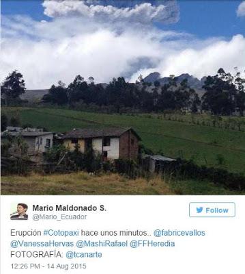 Ecuadoran Volcano Erupts for the First Time Since the ’40s