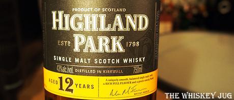 Highland Park 12 years Label
