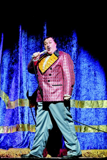 George Gagnidze as Tonio in the Prologue to Pagliacci (Photo: Met Opera)