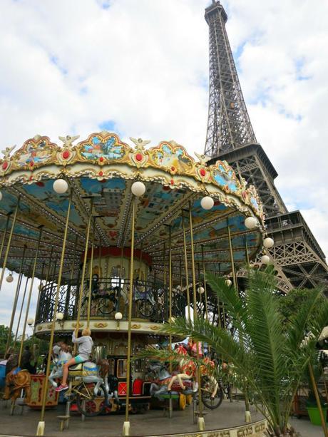 Merry Go Rounds and Eiffel Tower in Paris