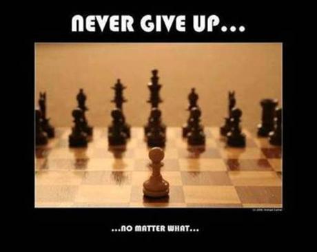 never give up