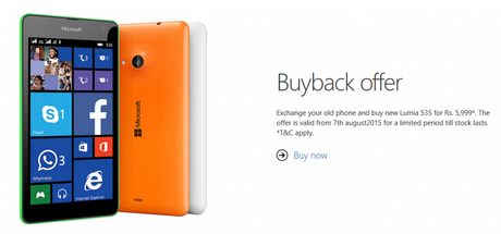 Lumia535 Smart Buyback offer