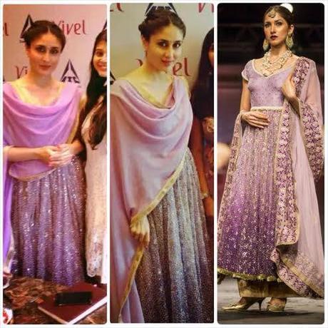 Kareena Kapoor Wearing Meera Muzaffar Ali Outfit during Interview