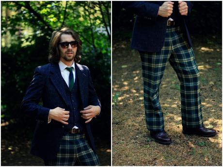 His&Hers: Vintage plaid and modern sparkles | www.eccentricowl.com