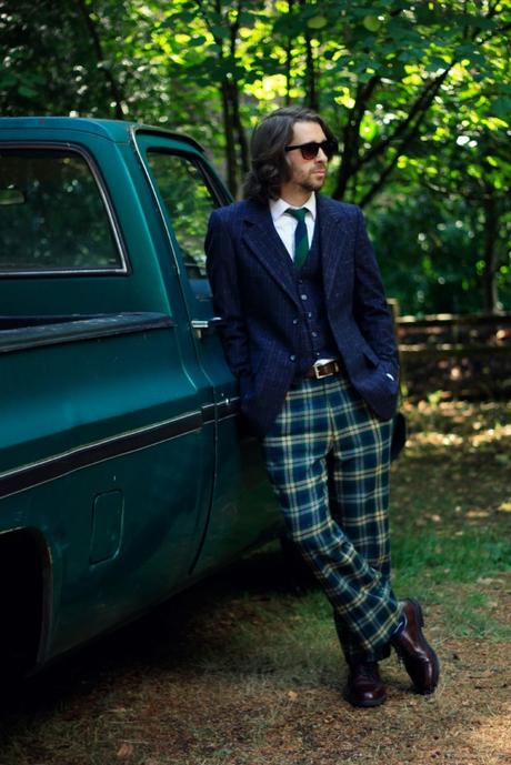 His&Hers: Vintage plaid and modern sparkles | www.eccentricowl.com