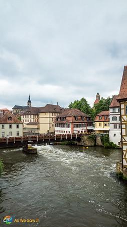 River cruise Bamberg stop along Regnitz river 