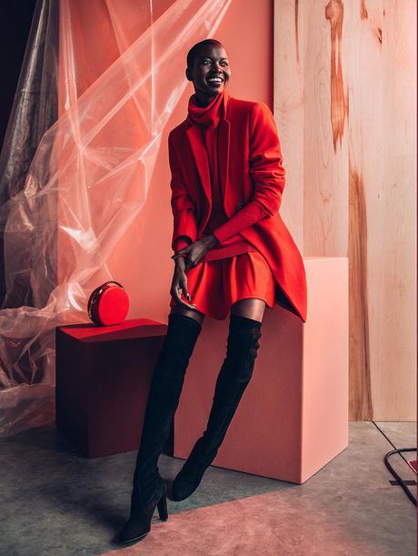 EDITORIAL | RED HOT: NYKHOR PAUL FOR MARIE CLAIRE SA