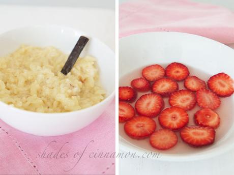 Strawberry and Rose Rice Pudding