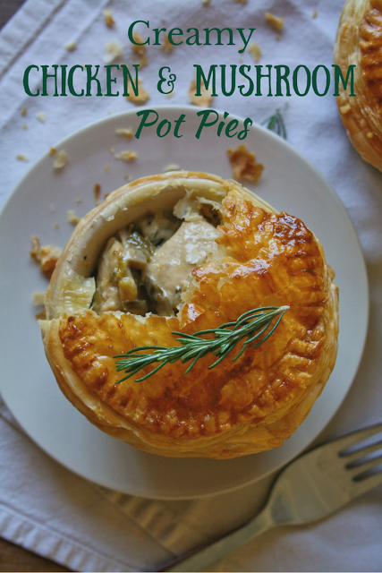 CREAMY CHICKEN & MUSHROOM POT PIES