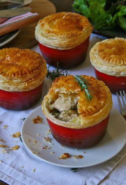 CREAMY CHICKEN & MUSHROOM POT PIES