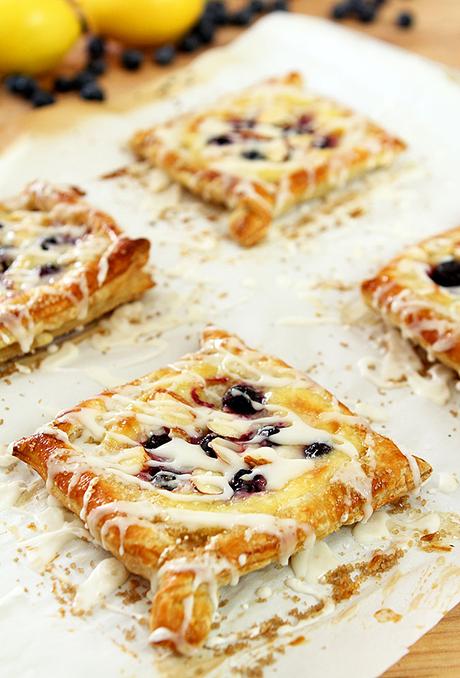 Blueberry Cheese and Almond Danish