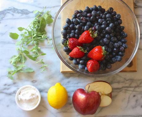 Blueberry + Lemon Mint Pie