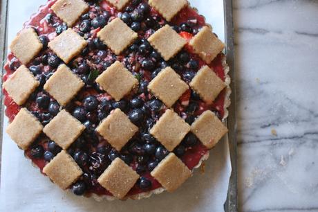 Blueberry + Lemon Mint Pie