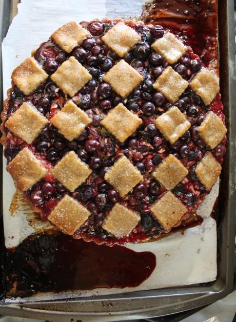 Blueberry + Lemon Mint Pie