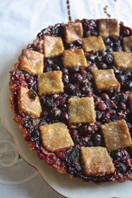 Blueberry + Lemon Mint Pie