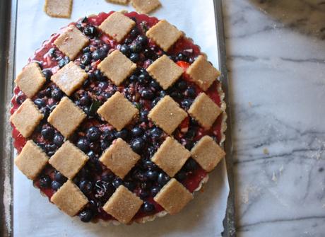 Blueberry + Lemon Mint Pie