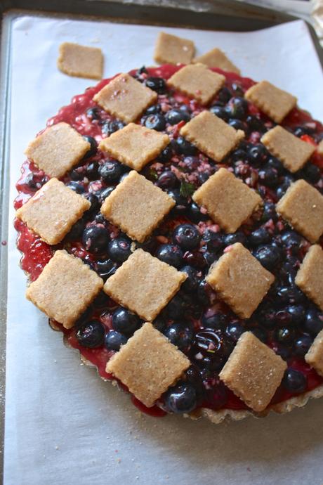 Blueberry + Lemon Mint Pie