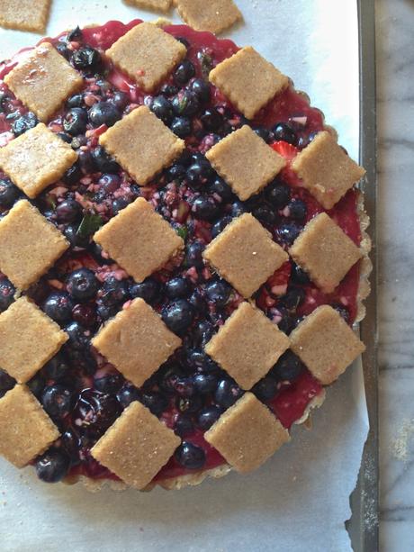 Blueberry + Lemon Mint Pie