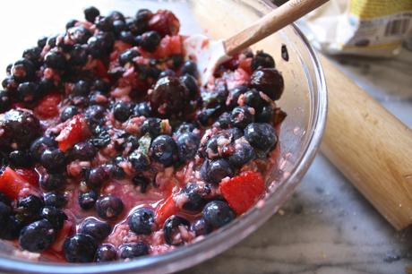 Blueberry + Lemon Mint Pie