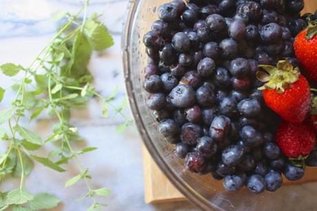 Blueberry + Lemon Mint Pie