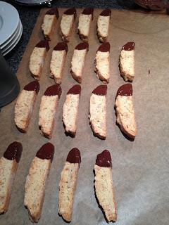 Chocolate Dipped Almond & Orange Biscotti: GBBO Week #2