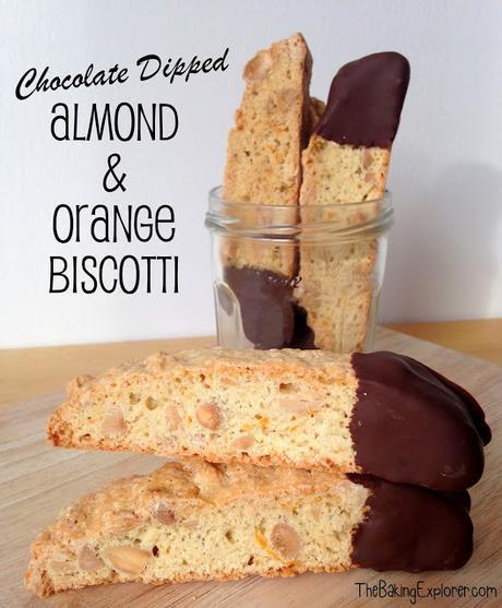 Chocolate Dipped Almond & Orange Biscotti: GBBO Week #2