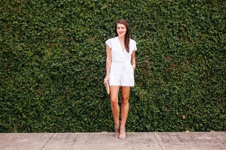 white lace romper
