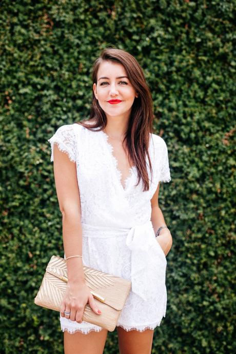 white lace romper