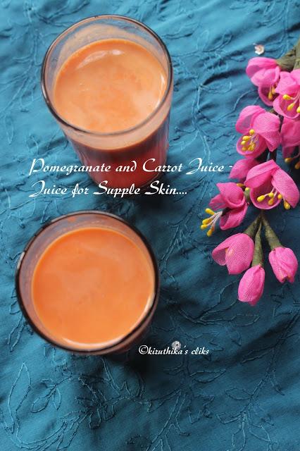 Pomegranate and Carrot Juice- Juice for Supple Skin
