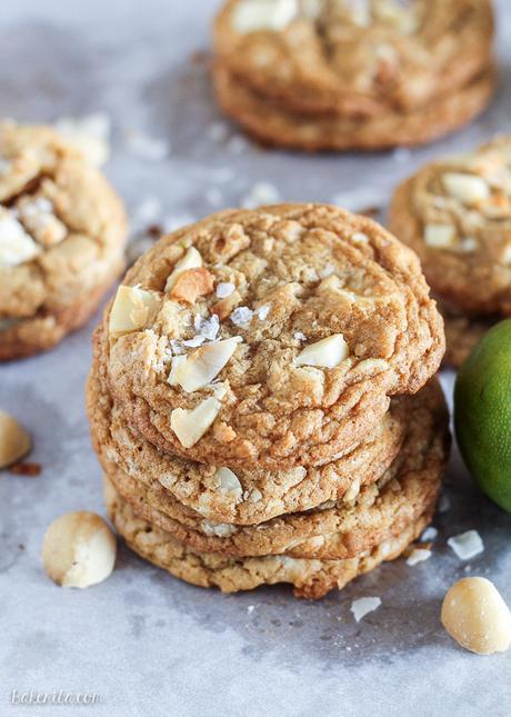 Tropical Cookies (with White Chocolate, Macadamia Nuts, Lime Zest + Toasted Coconut)