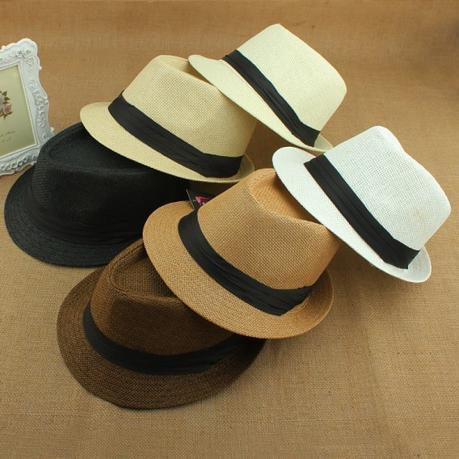 Unisex fedora straw panama hats men and women-min