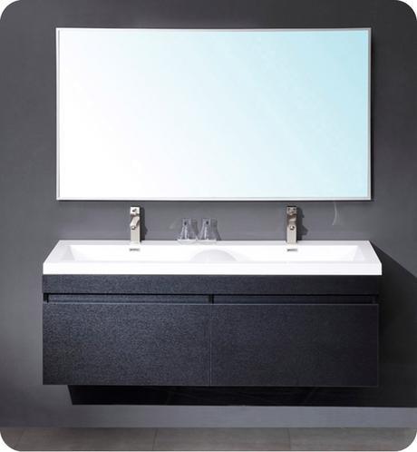 largo double vanity black masculine bathroom design style interior design ideas inspiration modern sleek rugged floating