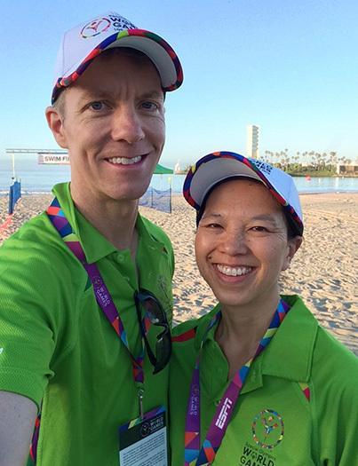 Special Olympics World Games volunteers - Mike Sohaskey & Katie Ho