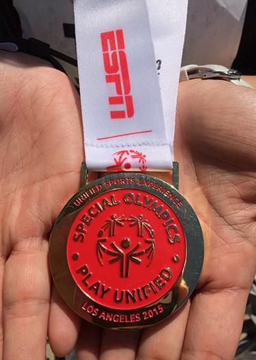 Special Olympics World Games Unified triathlon medal