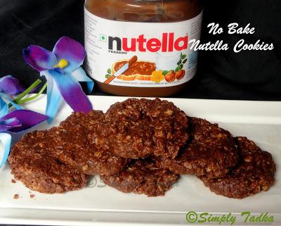 No Bake Nutella Oats Cookies
